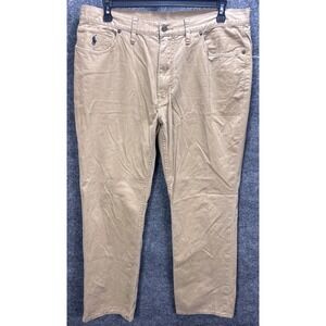 Polo‎ Ralph Lauren Authentic Dungaree Pants Khaki Cotton Classic Fit 38x30